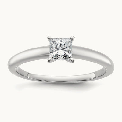 Princess Solitaire Engagement Ring, 0.25-5.00 ct tw Lab-Grown Diamond — 14K White Gold