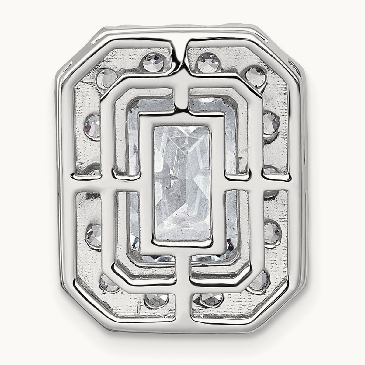 Radiant Halo Chain Slide, 0.25-5.50 ct tw Lab-Grown Diamond — 5 1/2 ct, 14K White Gold