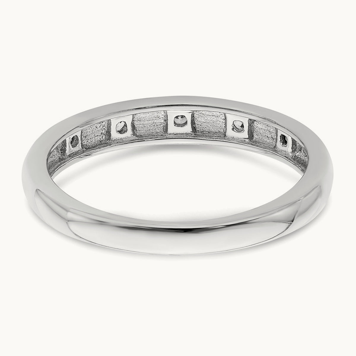 5-stone Diamond Ring — 14K White Gold, 7