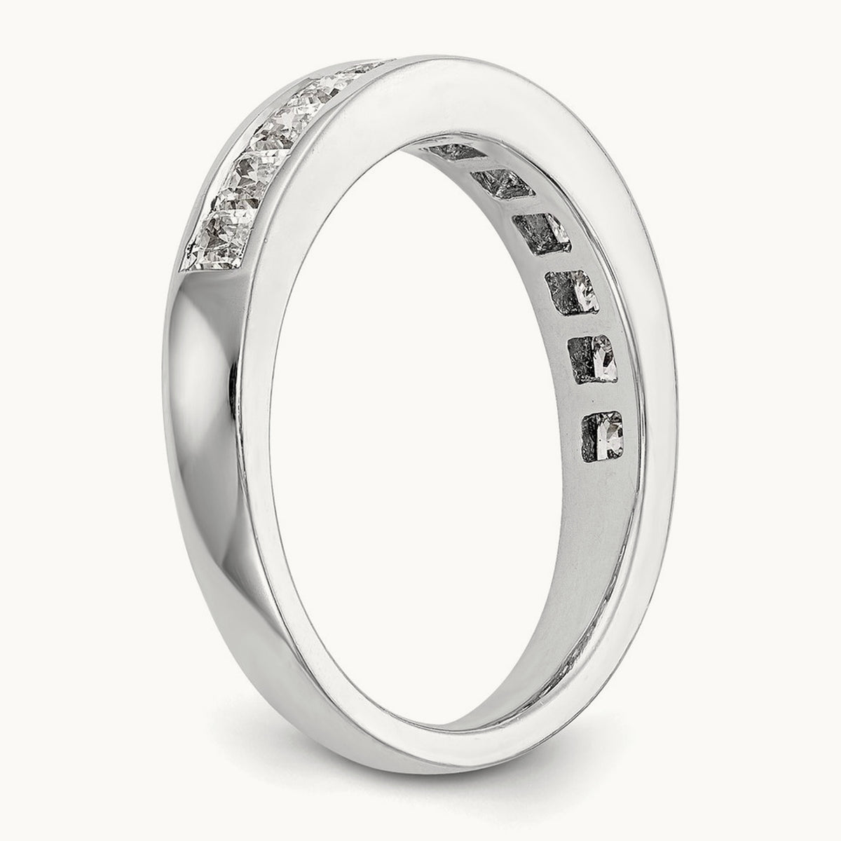 Diamond Wedding Band, 14K White Gold