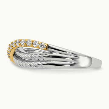 Twist Ring, 0.25 ct tw Lab-Grown Diamond