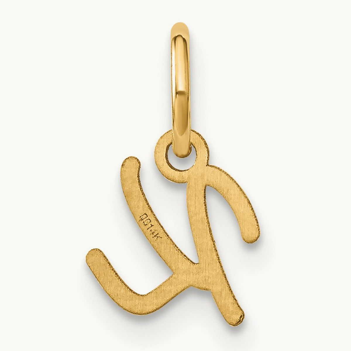 Upper case Initial Charm — 14K Yellow Gold, K