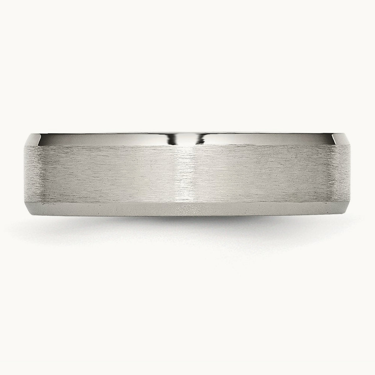 Brushed and Polished Flat Beveled Edge Band — photo set (2)