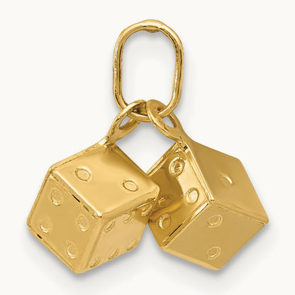 3D Dice Charm, 14K