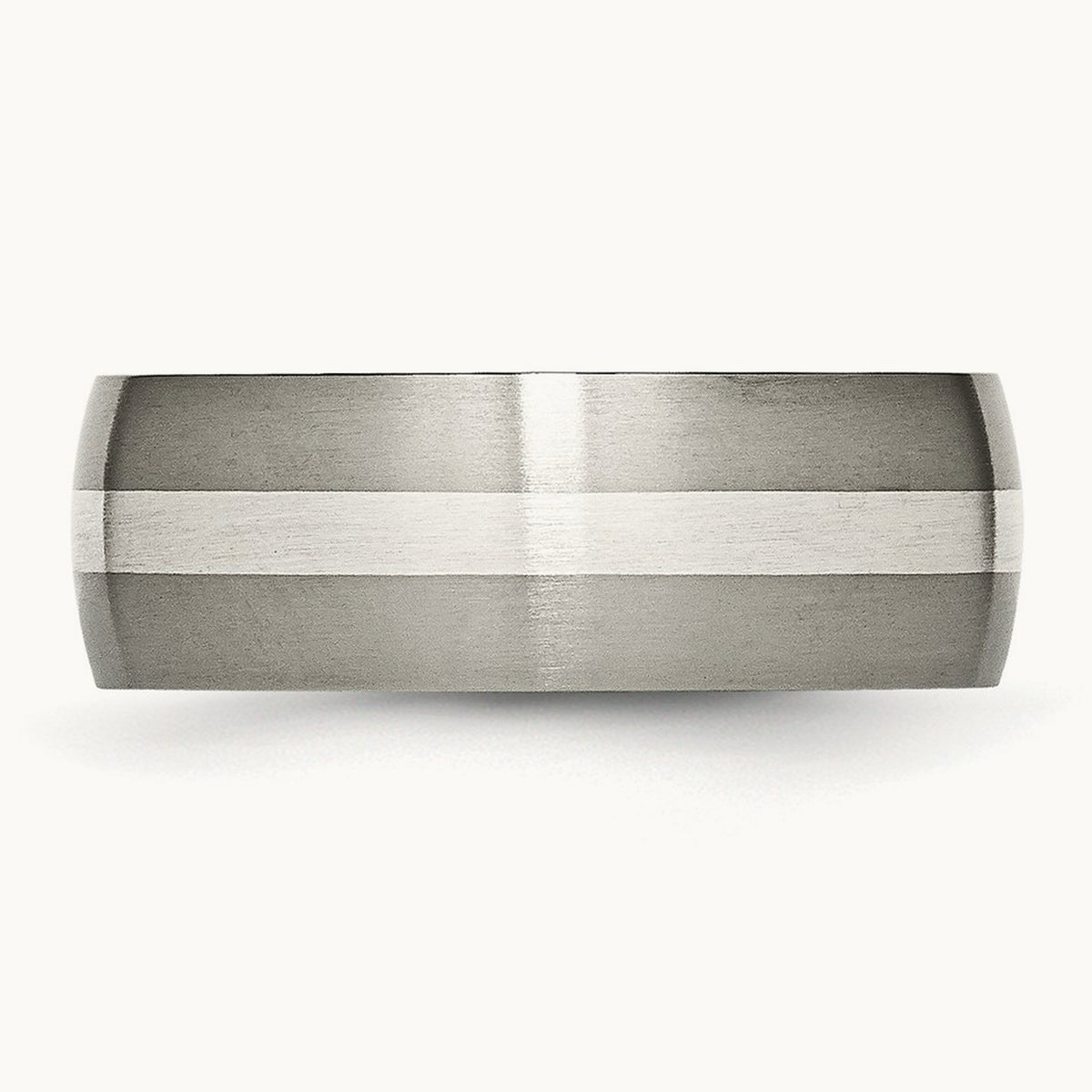 Brushed with Sterling Silver Inlay Band — photo set