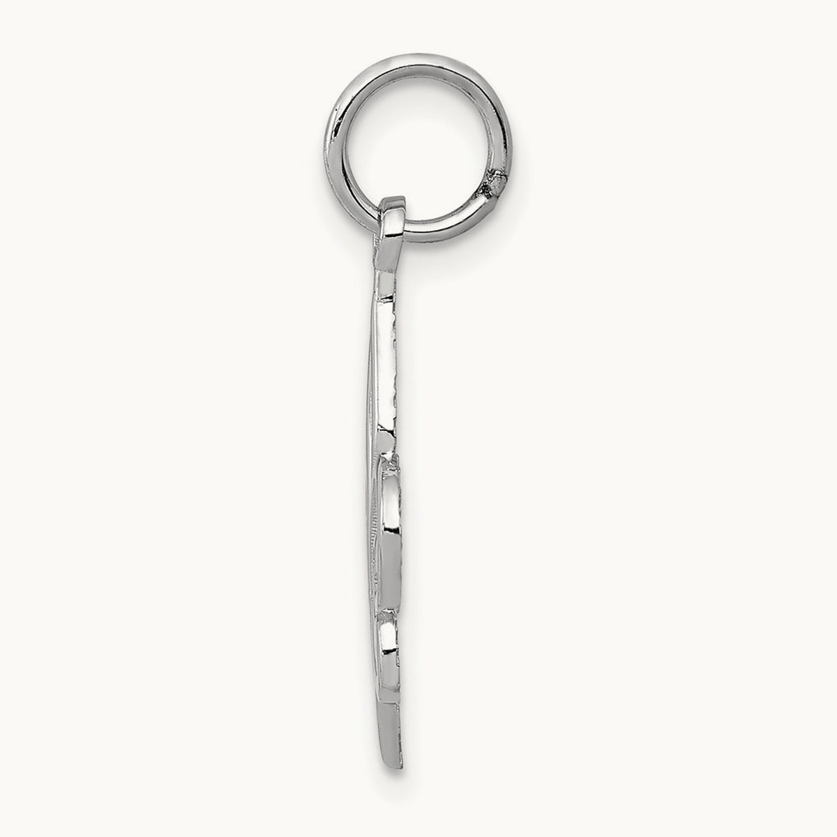 Fleur De Lis Charm — 14K White Gold