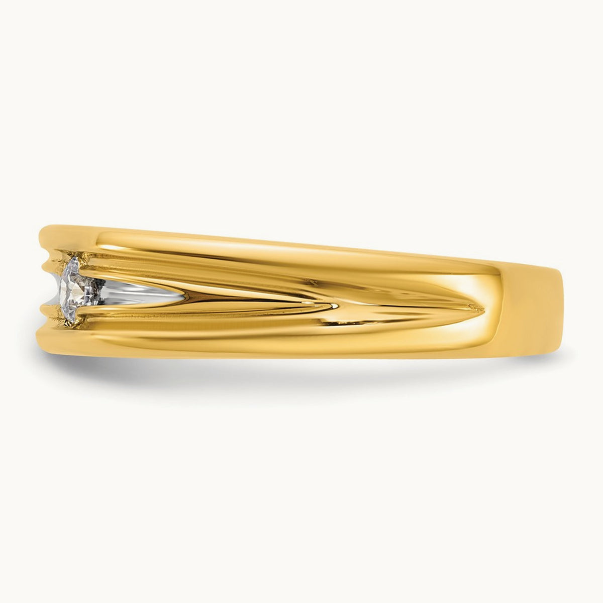 Setting: with White Rhodium IB Goodman Men's Diamond Ring Mounting, 14K Gold — 14K Yellow Gold