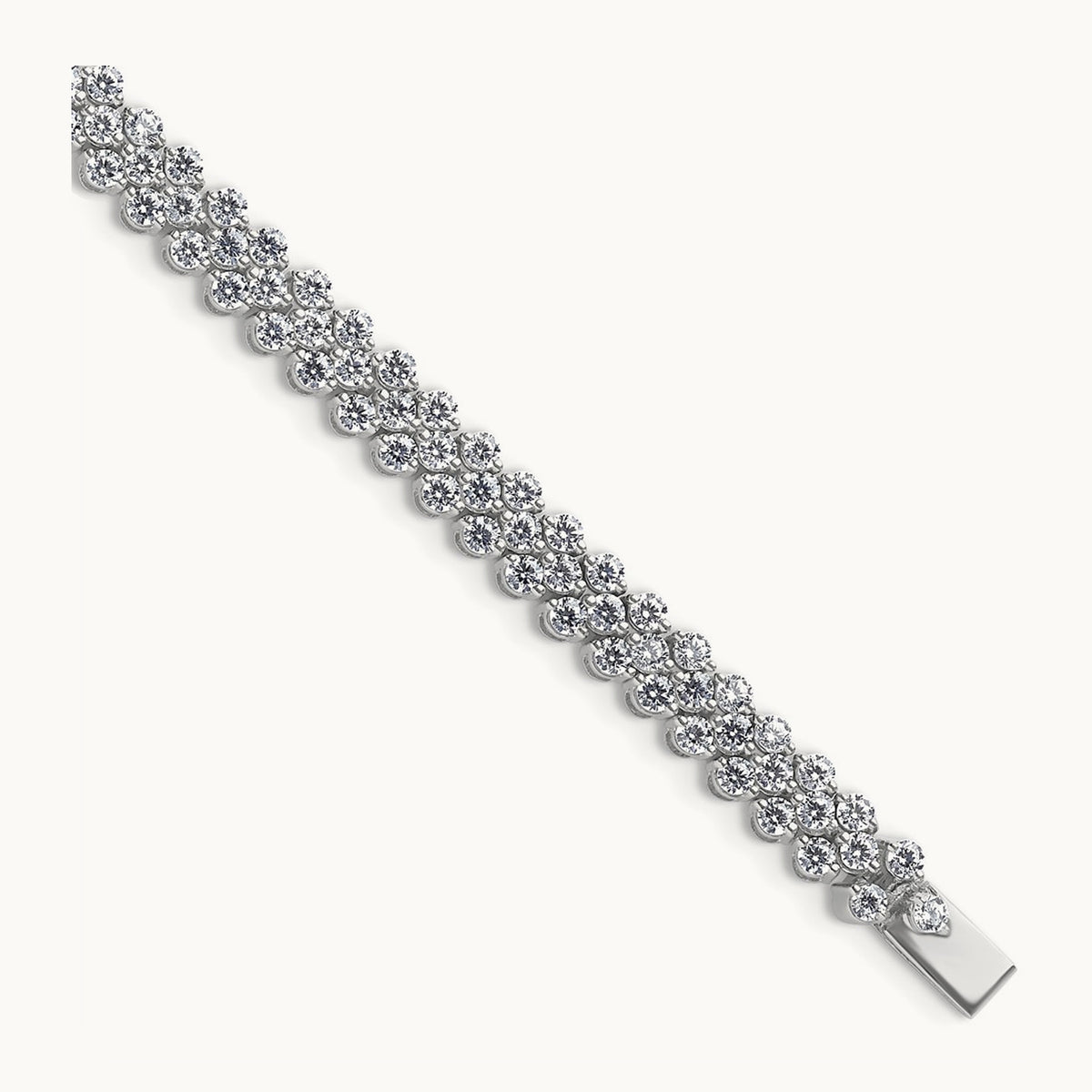 Tennis Bracelet, 5.00 ct tw Lab-Grown Diamond — 14K White Gold