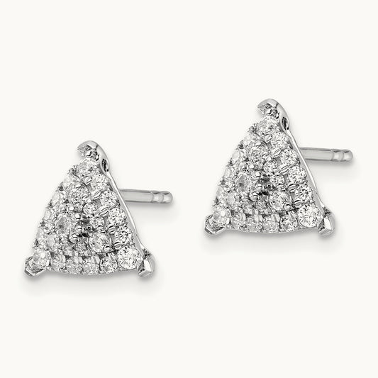 Triangle Cluster Post Earrings, 0.50 ct tw Lab-Grown Diamond