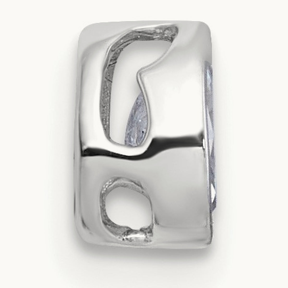 Oval Bezel Set Chain Slide Pendant, 0.25-3.00 ct tw Lab-Grown Diamond — 3/8 ct, VS (Best), 14K White Gold