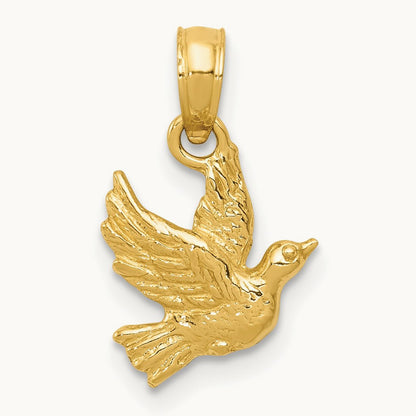 Flying Dove Pendant, 14K