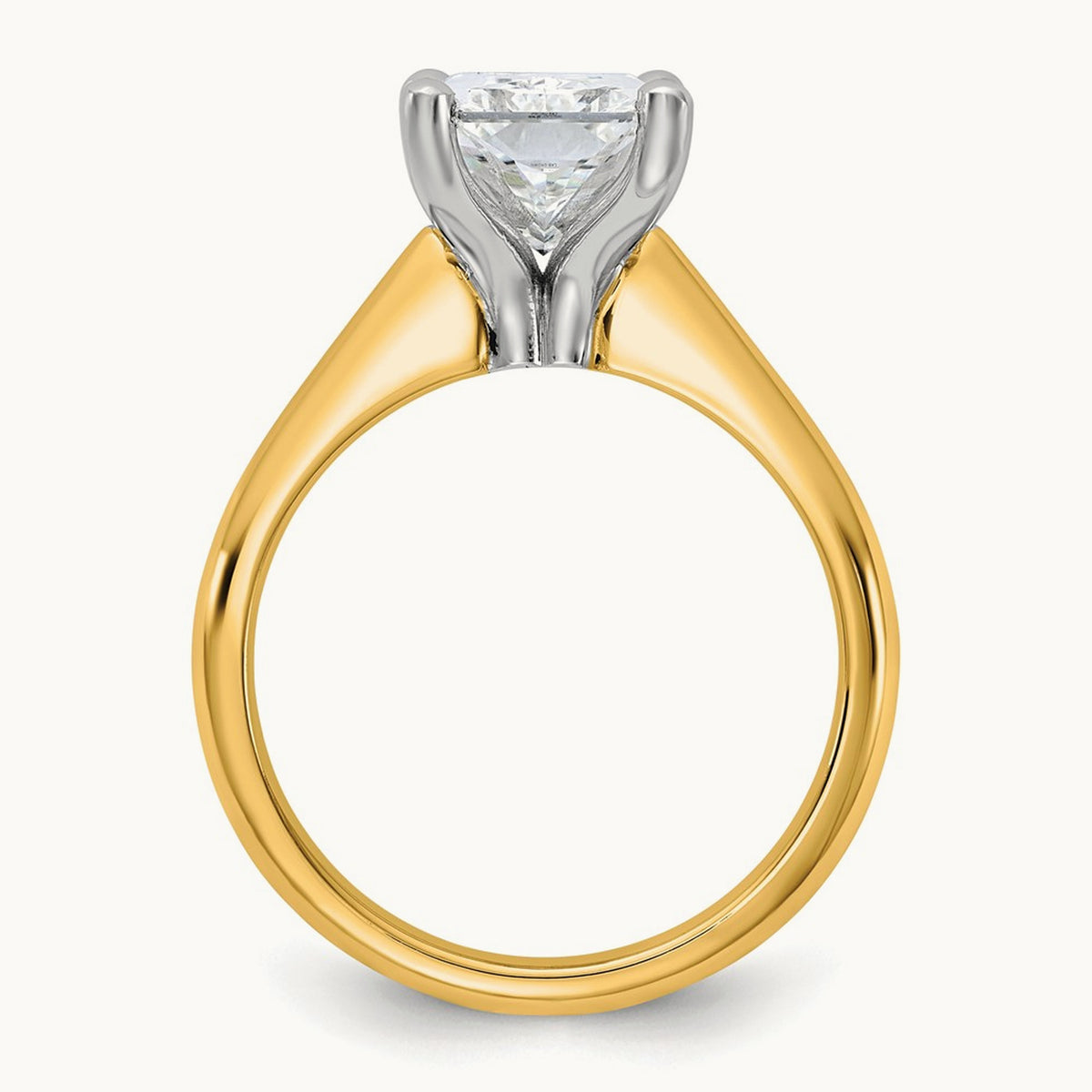Radiant 8X Ring, 4.00 ct tw Lab-Grown Diamond — 14K Two-Tone