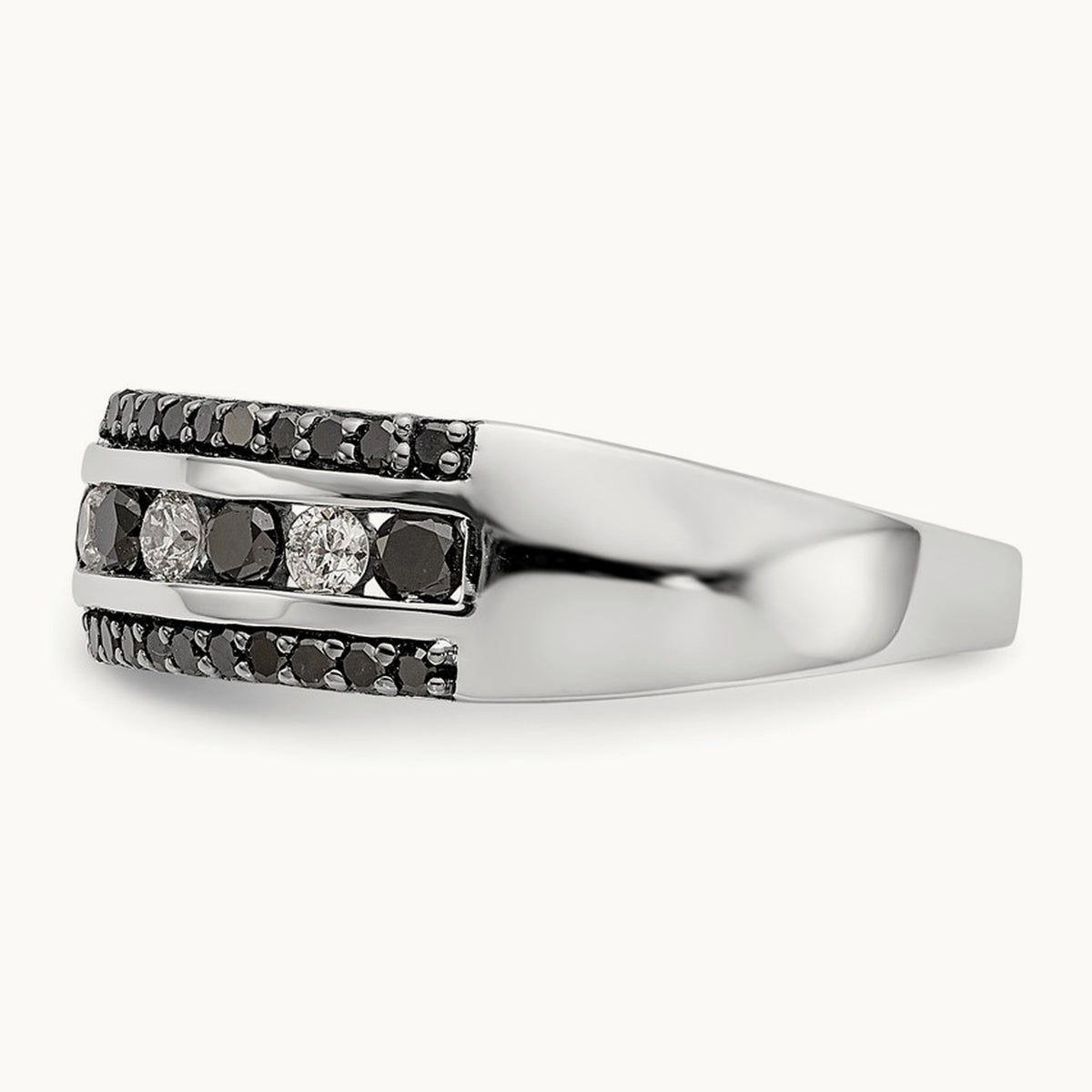 Black and White Band, 0.75 ct tw