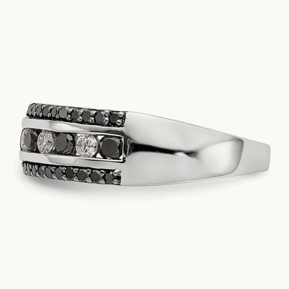 Black and White Band, 0.75 ct tw