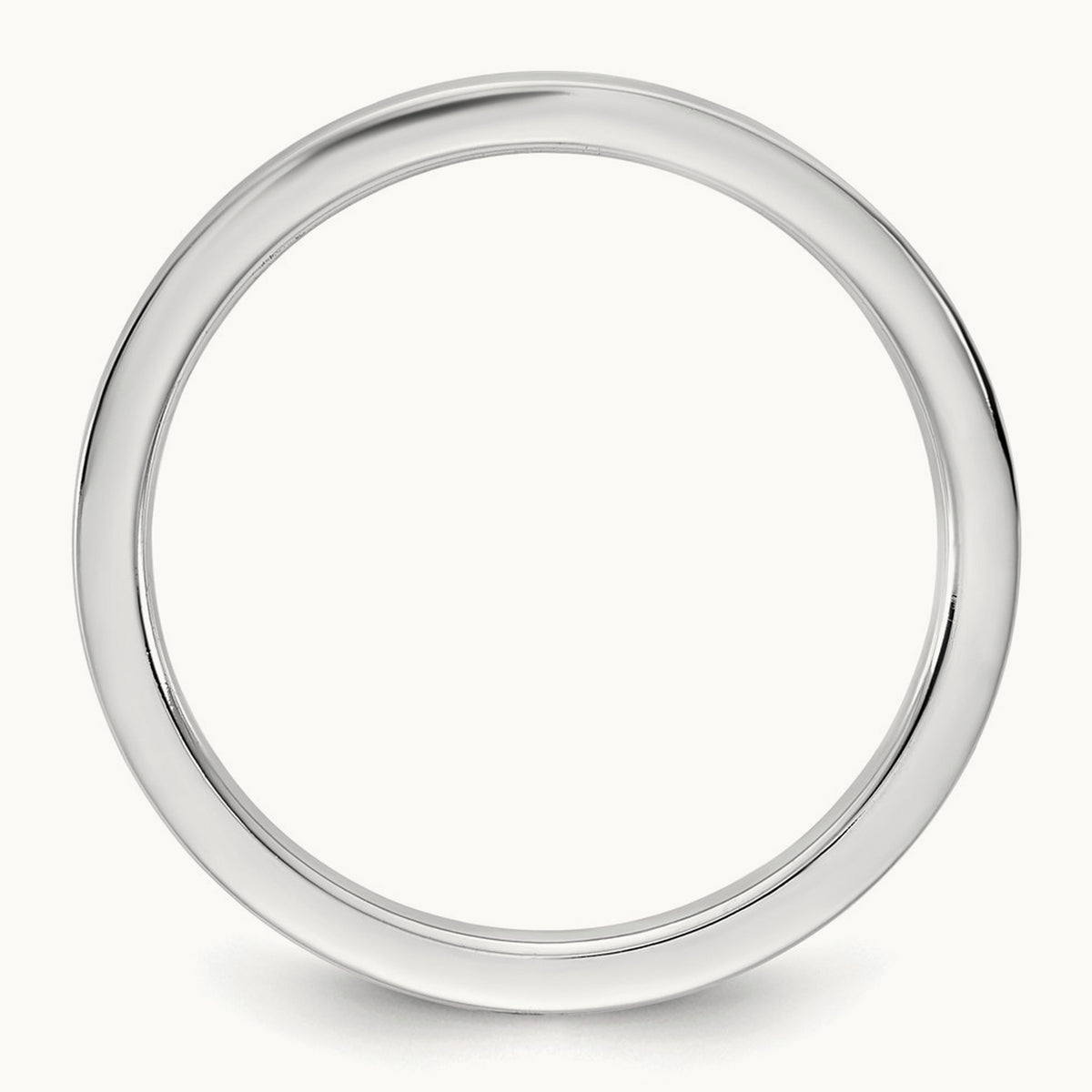 Standard Flat Comfort Fit Band, 1.5mm, 10K White Gold