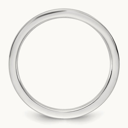 Standard Flat Comfort Fit Band, 1.5mm, 10K White Gold