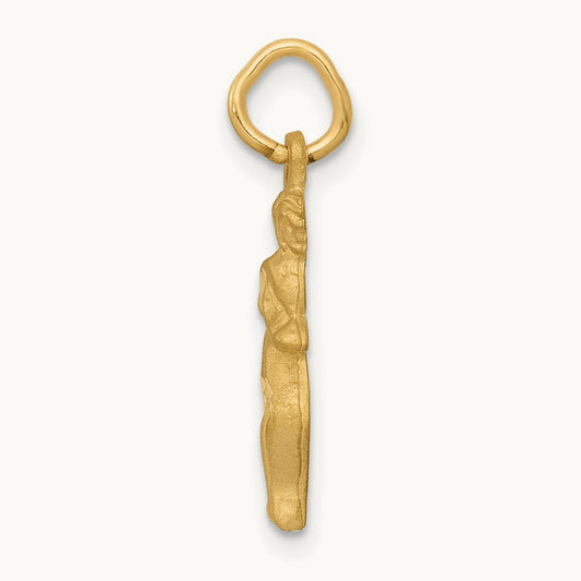 Satin Diamond-cut Gemini Zodiac Charm — photo set