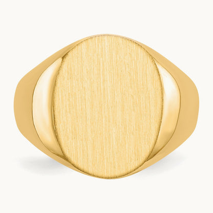 13.0x16. Closed Back Signet Ring, 0mm, 14K