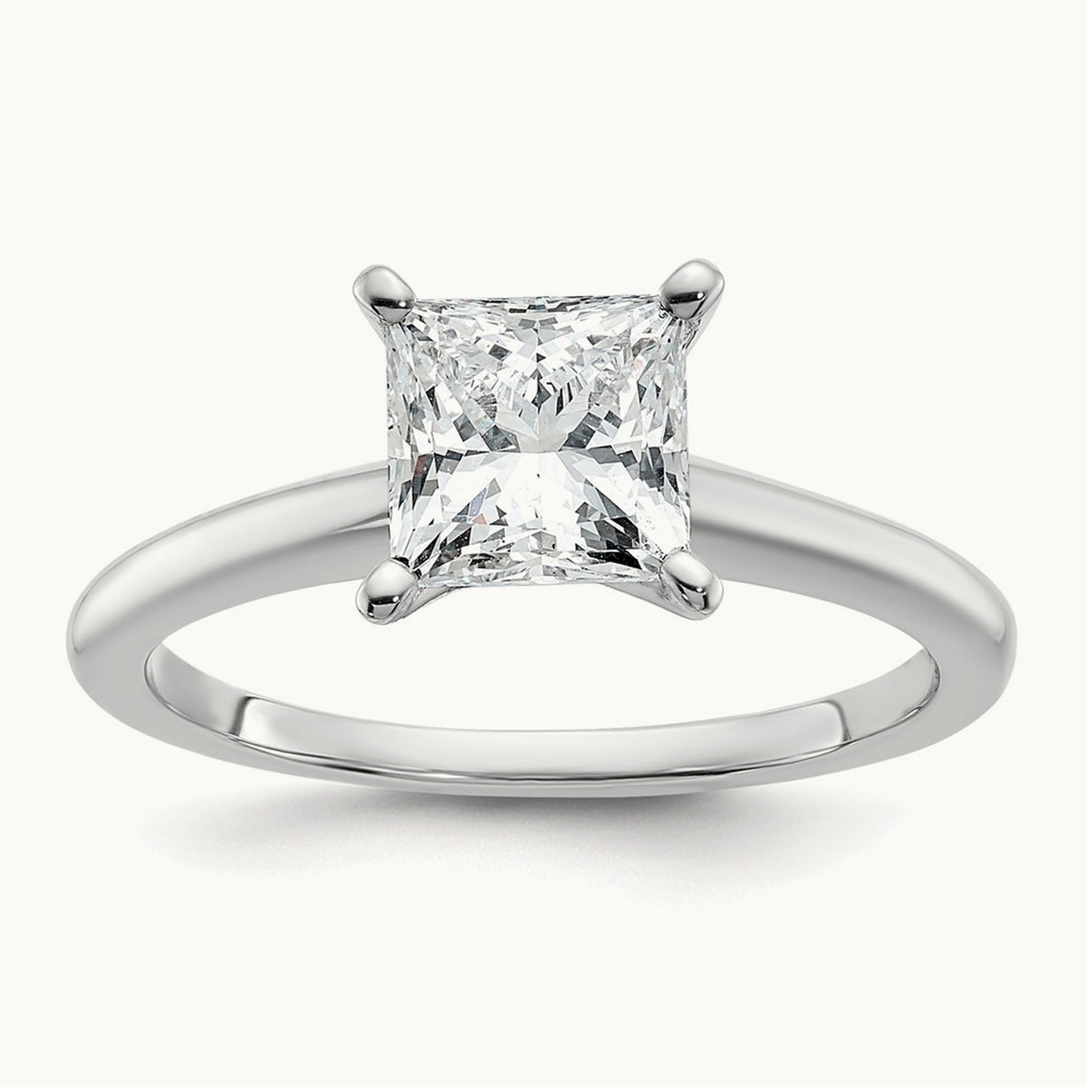 Princess 8X Ring, 1.50 ct tw Lab-Grown Diamond — 14K White Gold