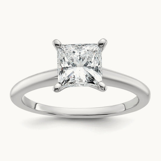 Princess 8X Ring, 1.50 ct tw Lab-Grown Diamond — 14K White Gold