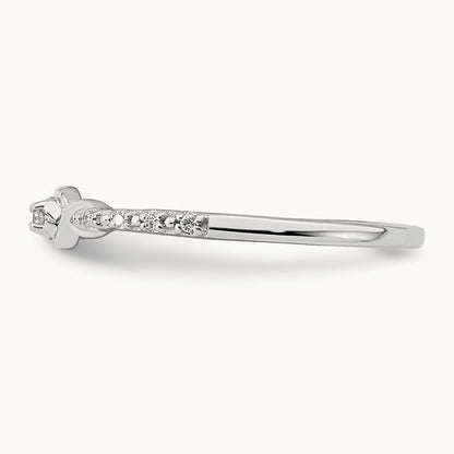 Polished Fancy Diamond Ring, 14K White Gold
