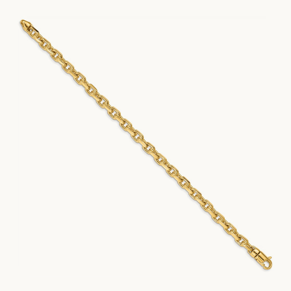 Hand-polished Fancy Link Bracelet, 5.9mm, 14K