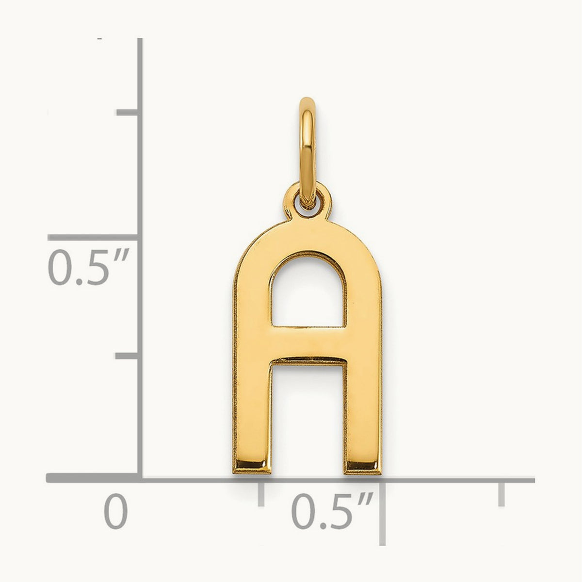 Initial Pendant, 14K Yellow Gold
