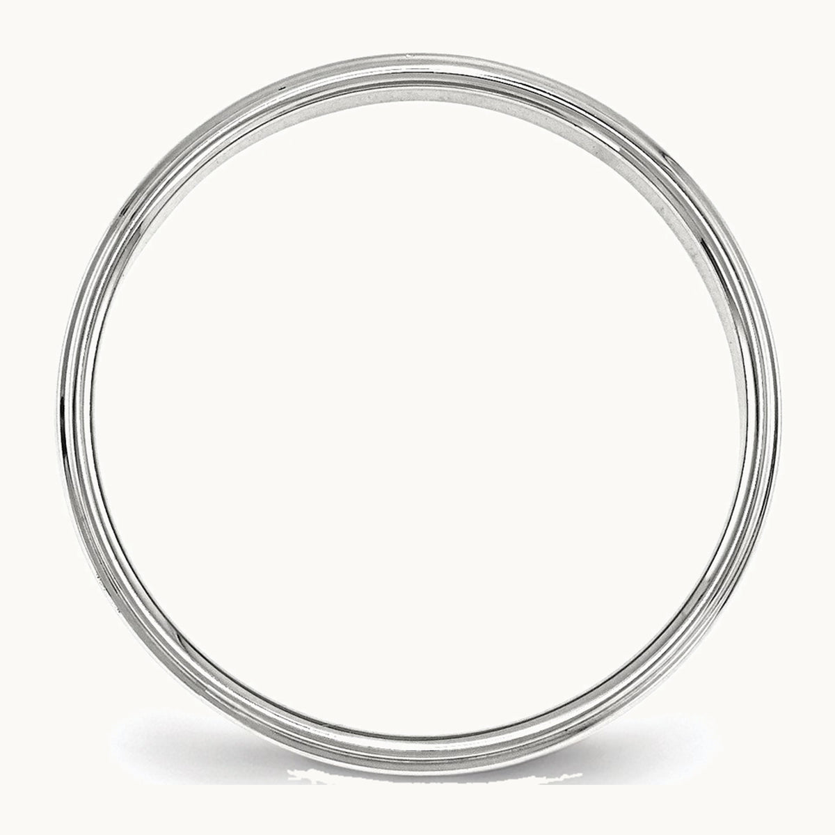 Sterling Silver 4mm Flat with Step Edge Band