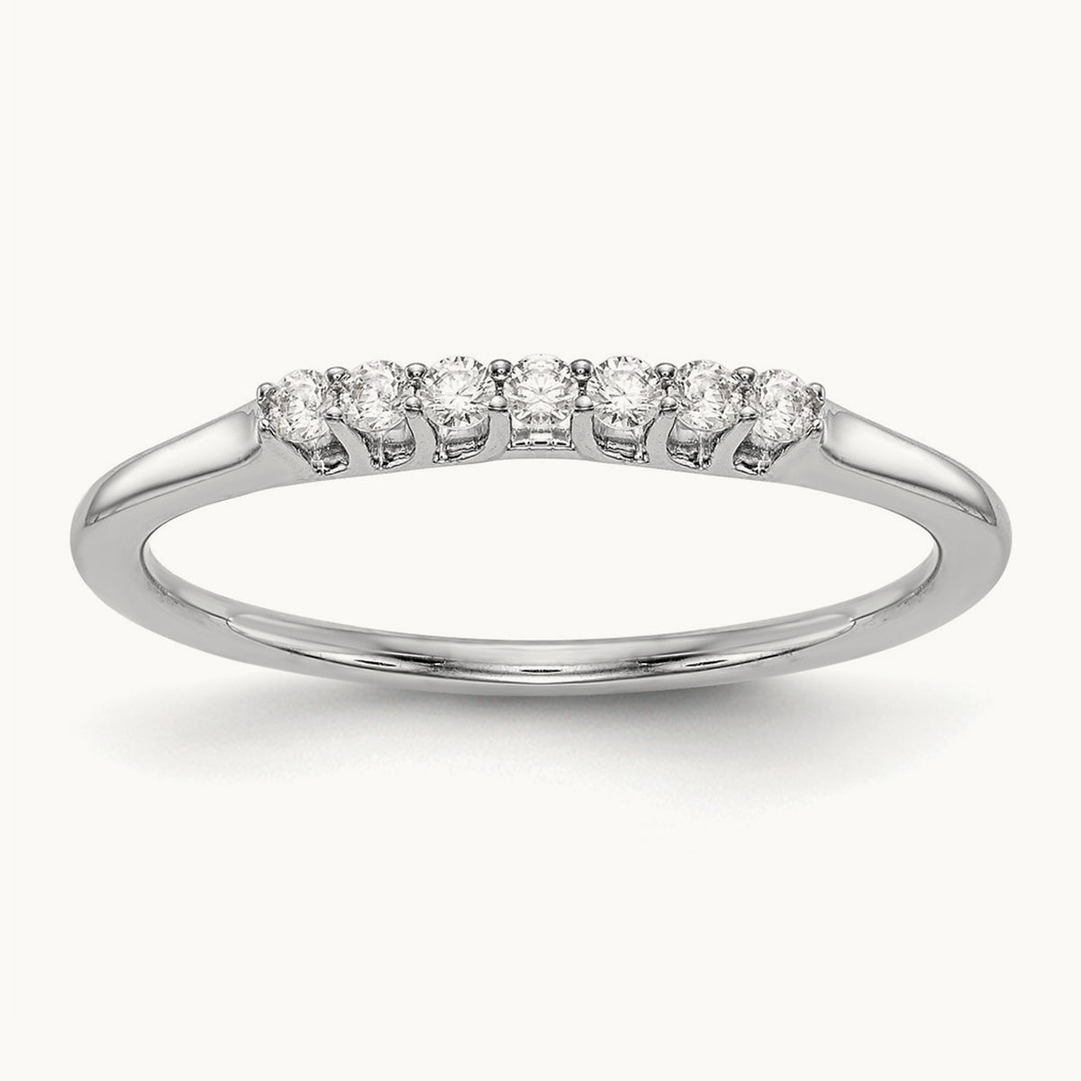 Diamond Wedding Band, 14K White Gold