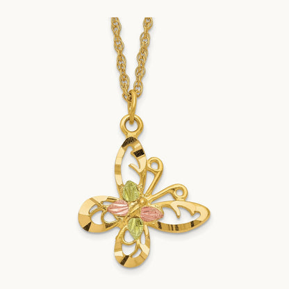 Black Hills Gold Butterfly Necklace