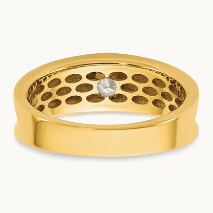 Setting: with White Rhodium IB Goodman Men's Diamond Ring Mounting, 14K Gold — 14K Yellow Gold