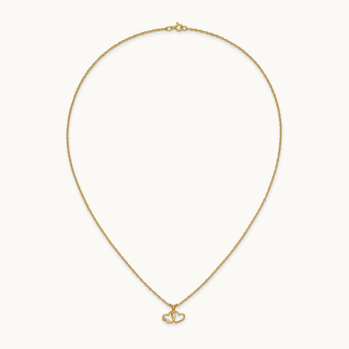 Black Hills Gold Double Heart Necklace
