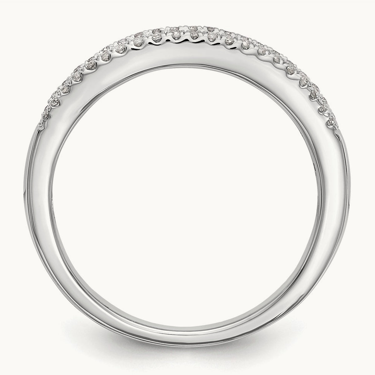 Diamond Wedding Band, 14K White Gold
