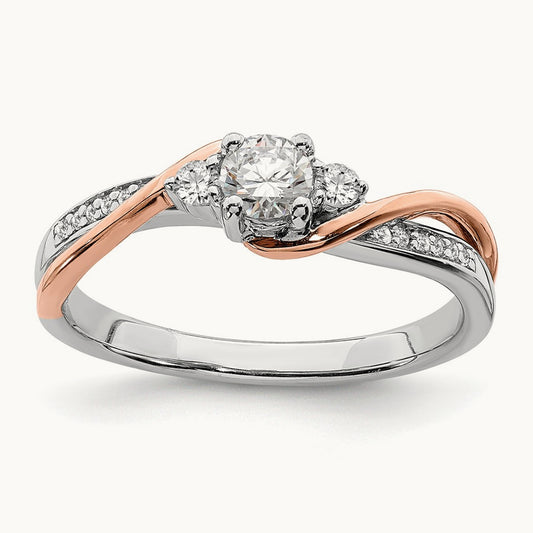 Bypass Engagement Ring, 0.50 ct tw Lab-Grown Diamond