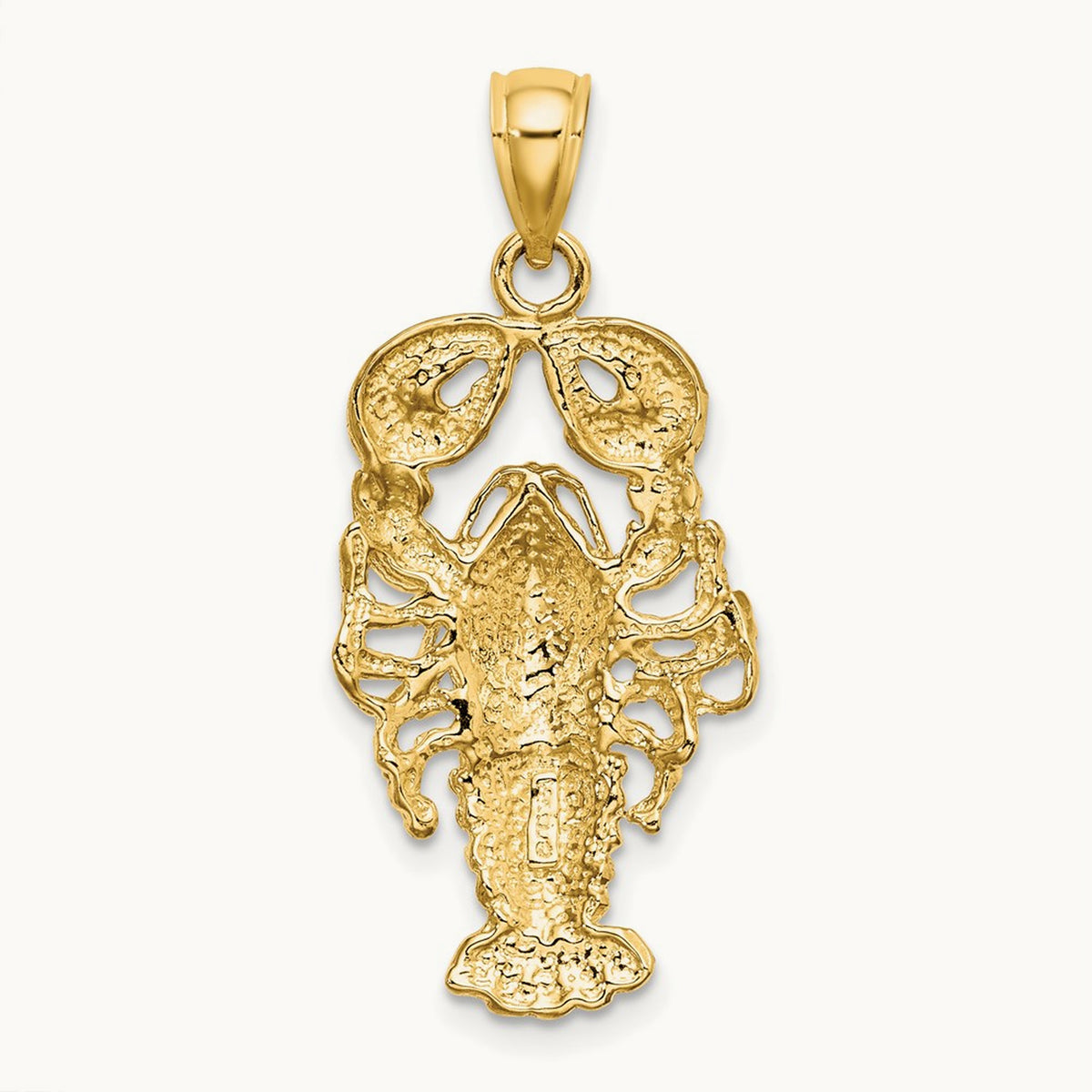 Textured Maine Lobster Charm, 14K