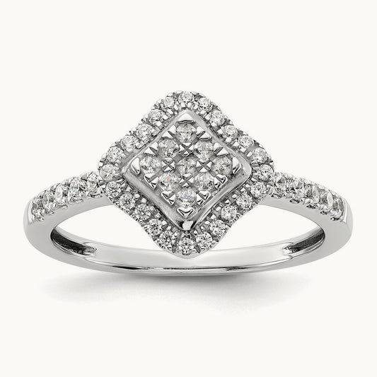Cluster Engagement Ring, 0.25 ct tw
