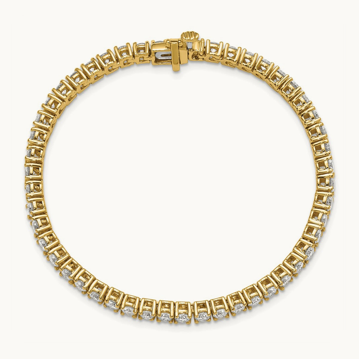 Tennis Bracelet, 7.00 ct tw Lab-Grown Diamond — 14K Yellow Gold