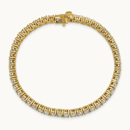 Tennis Bracelet, 7.00 ct tw Lab-Grown Diamond — 14K Yellow Gold