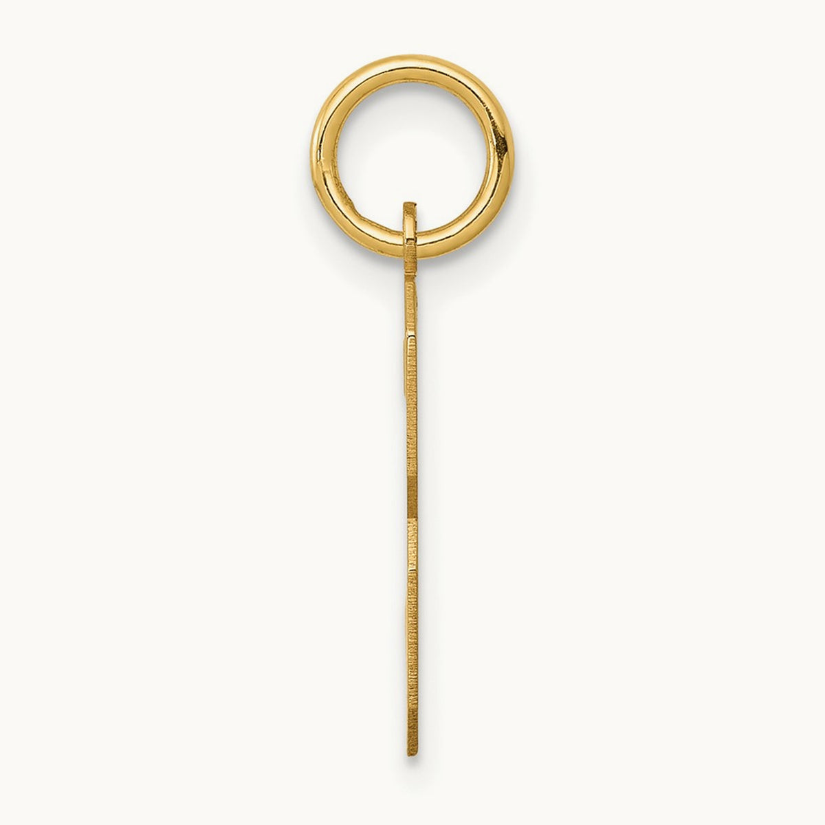 Medium Polished Number 3 Charm — 14K Yellow Gold