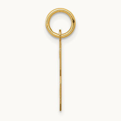 Medium Polished Number 3 Charm — 14K Yellow Gold
