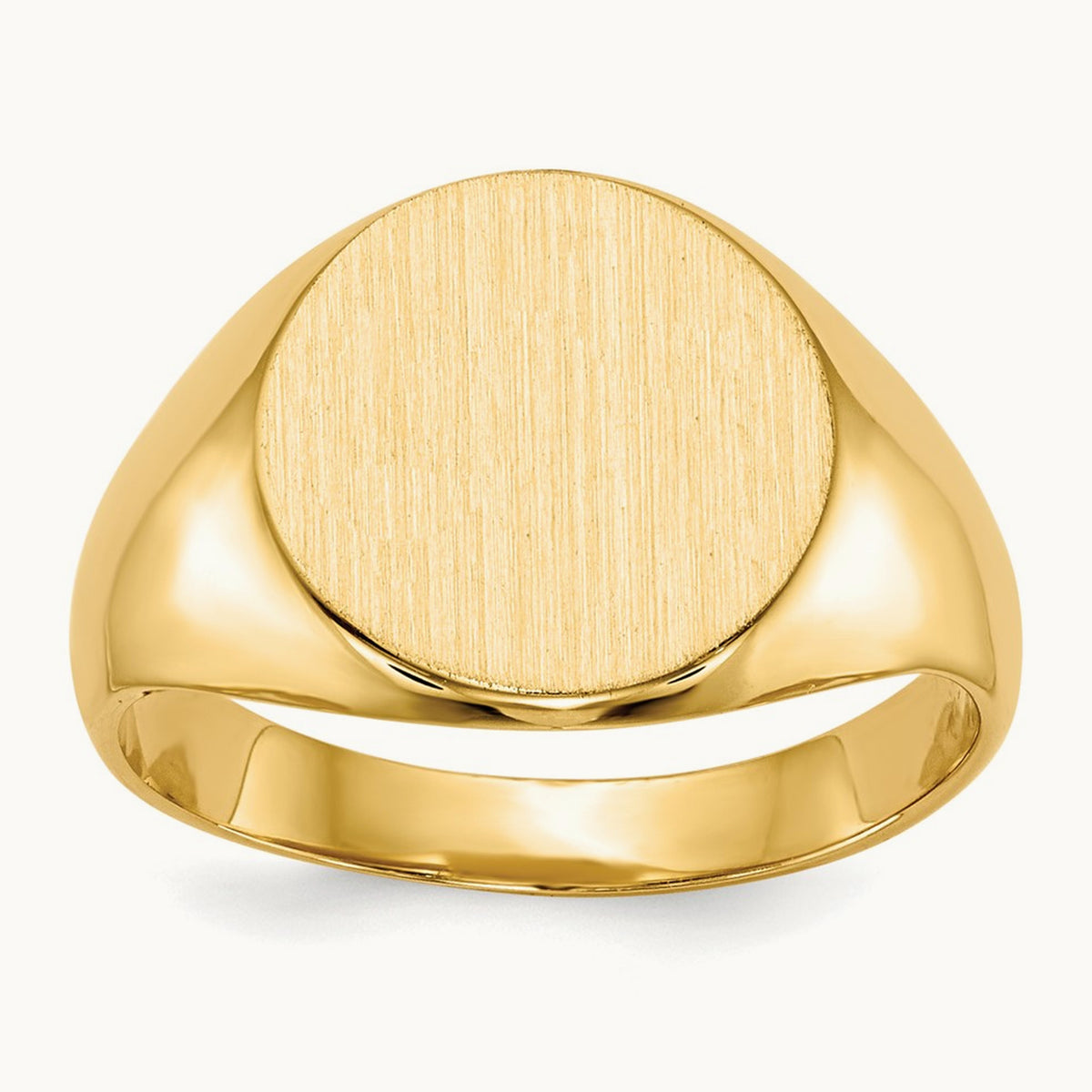 11.5x12. Closed Back Signet Ring, 0mm, 14K