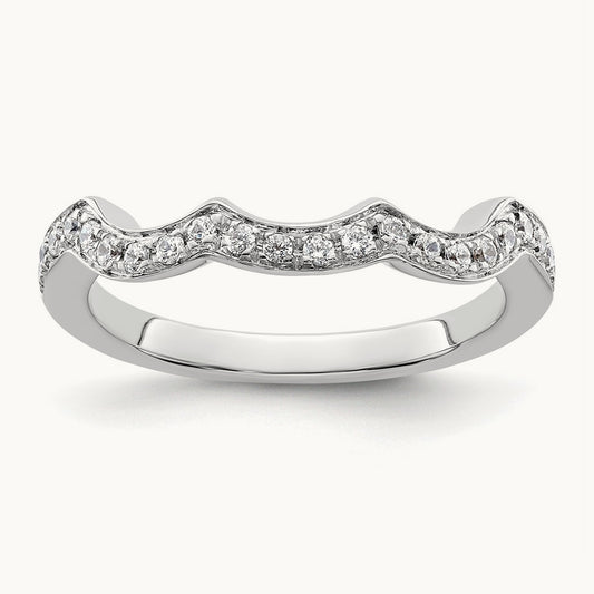 Diamond Wedding Band, 14K White Gold