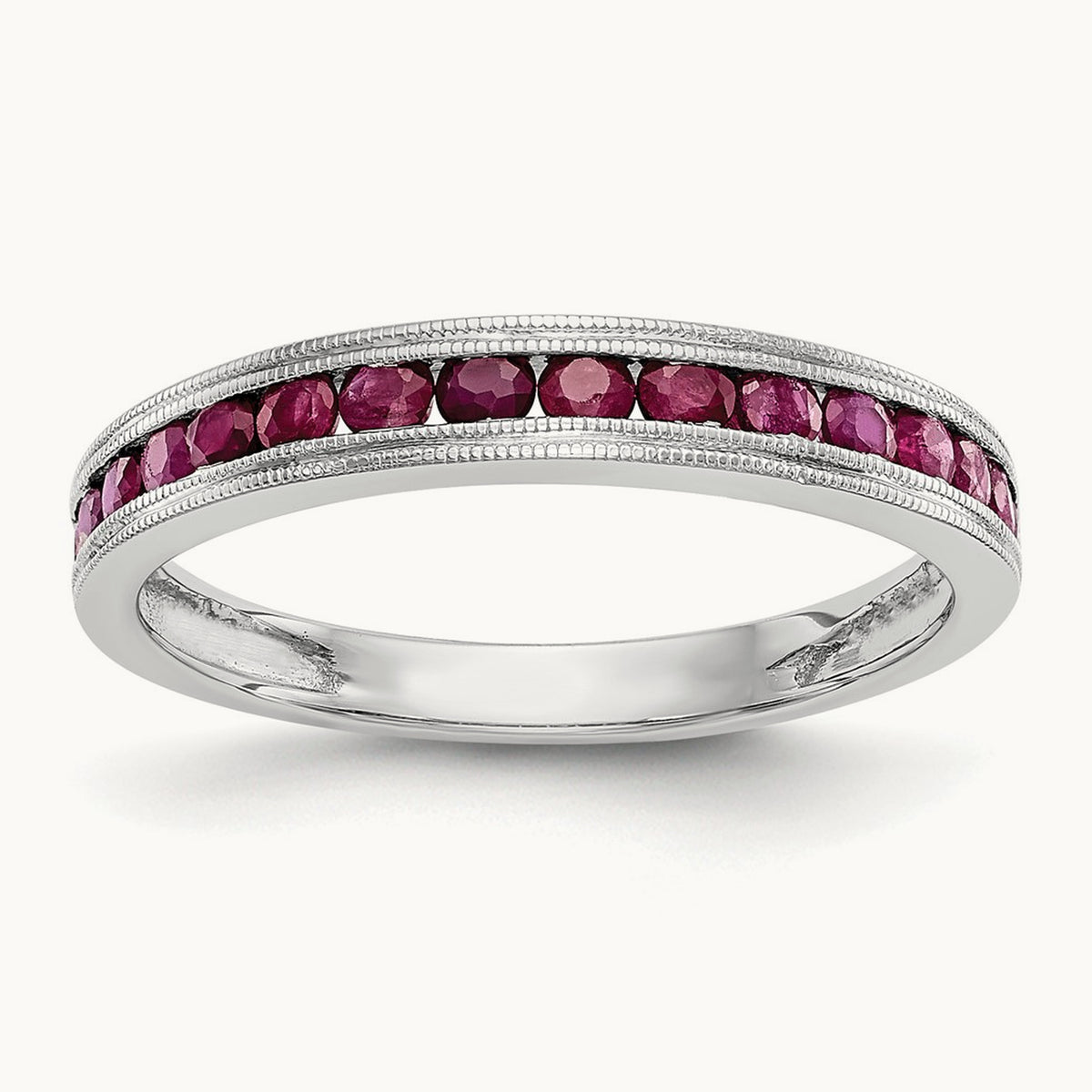Ruby Band — 14K White Gold, 7