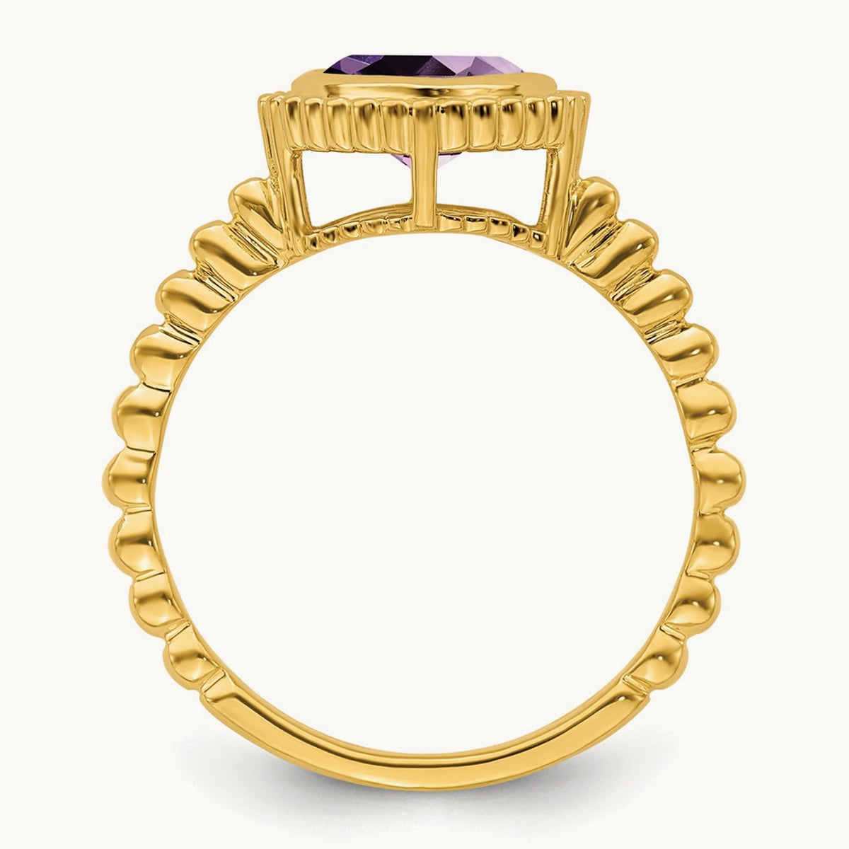 Cushion Amethyst Ring, 14K