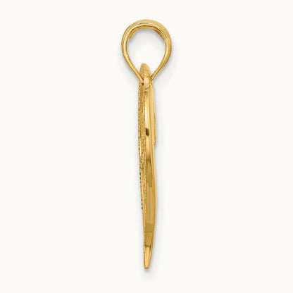 Fancy Heart Charm, 14K
