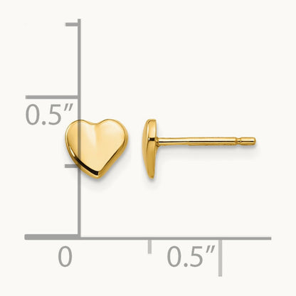 Heart Earrings, 14K