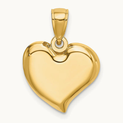 Polished Teardrop Heart Charm, 14K