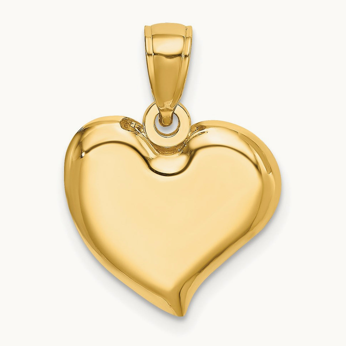 Polished Teardrop Heart Charm, 14K