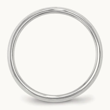 Knife Edge Comfort Fit Band, 2.5mm, 10K White Gold