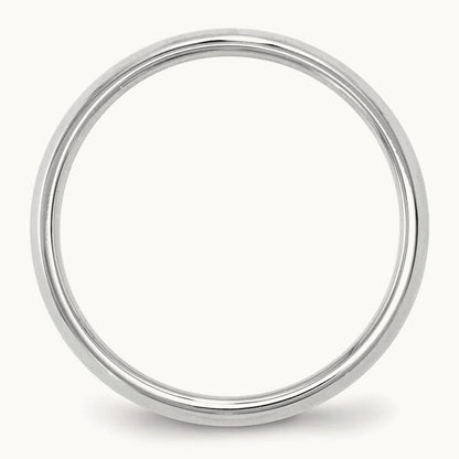 Knife Edge Comfort Fit Band, 2.5mm, 10K White Gold